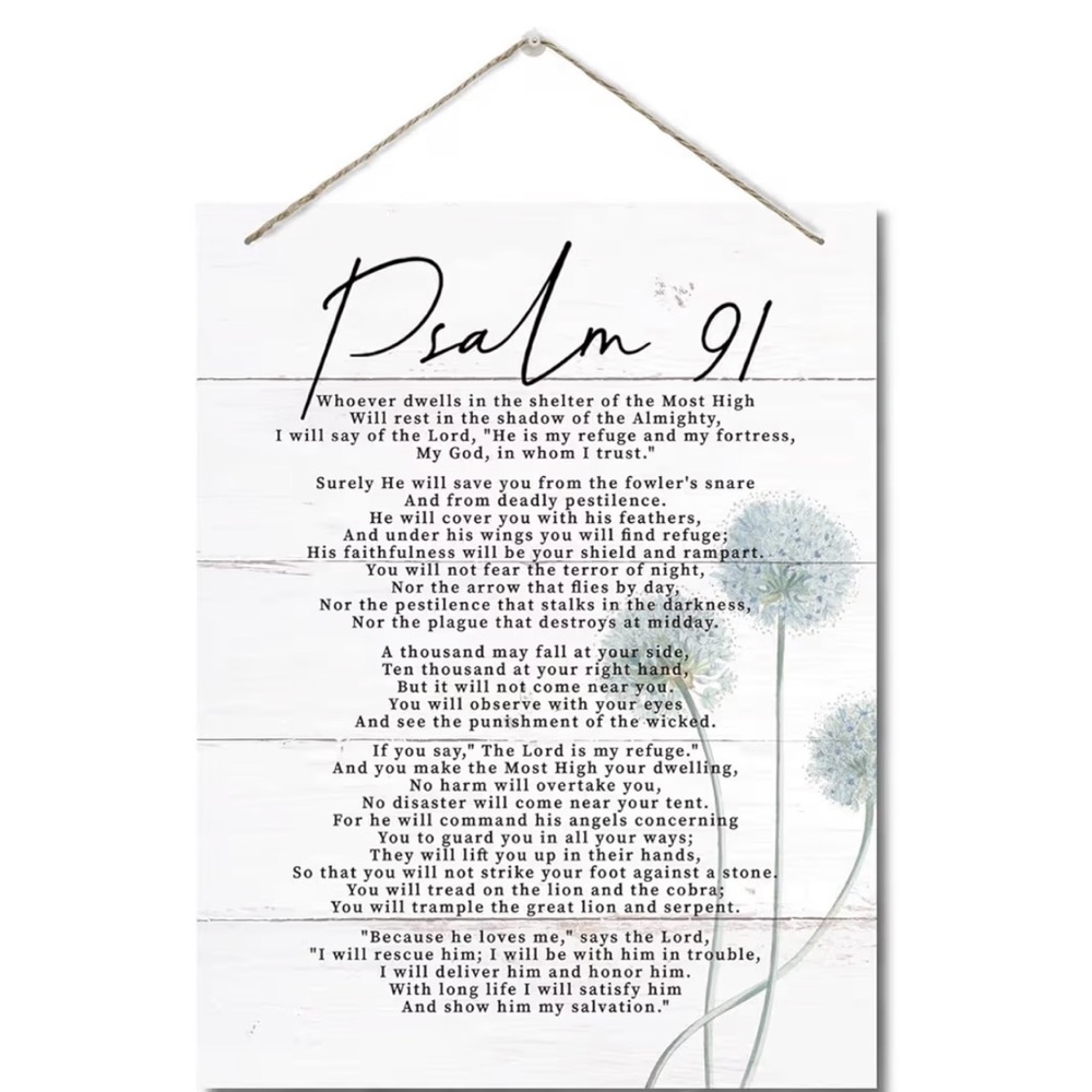 Psalm 91 Inspirational Wall Art Decor